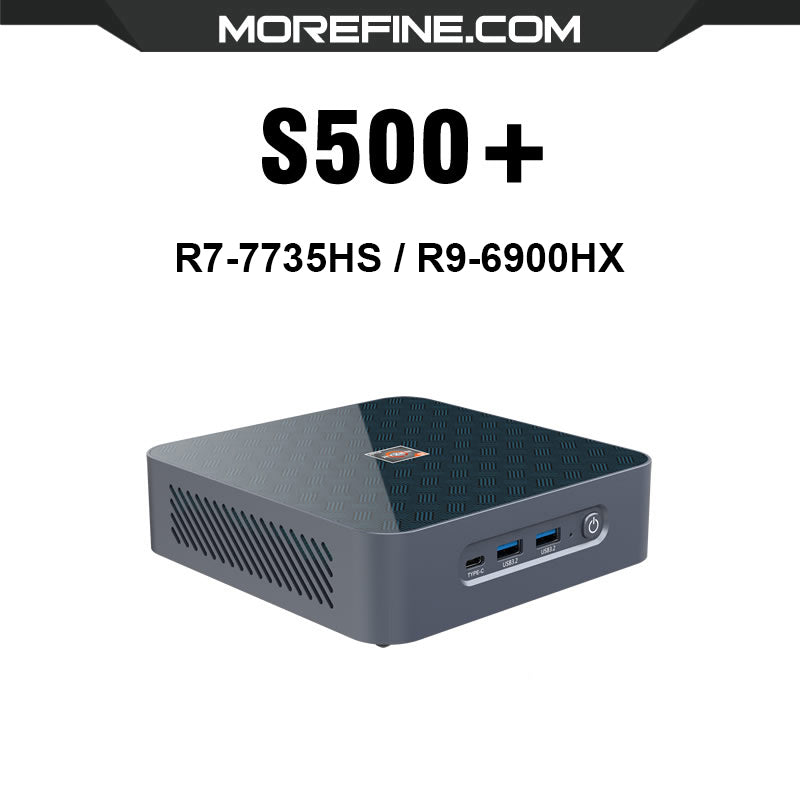 MOREFINE S500+ R7-7735HS/R9-6900HX 6400MHz DDR5 RAM Mini PC