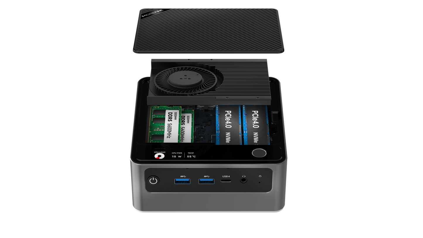 S700 Intel Ultra 7 155H Mini PC with Fingerprint Unlocking and Colorful RGB Light