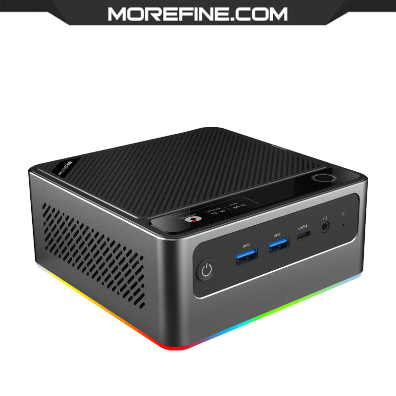 MOREFINE S700 Intel Ultra 7 Mini PC with Fingerprint Unlocking and Colorful RGB Light