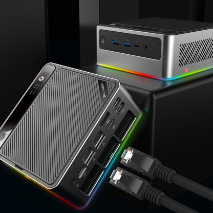 S700 Intel Ultra 7 155H Mini PC with Fingerprint Unlocking and Colorful RGB Light