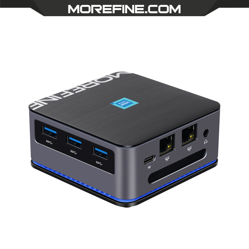 Morefine M8S Mini PC Windows 11 Intel 12th Gen N100 16GB LPDDR5 4800MHz  Compact Pocket Gaming Computer Dual LAN 3x4K@60Hz WiFi6